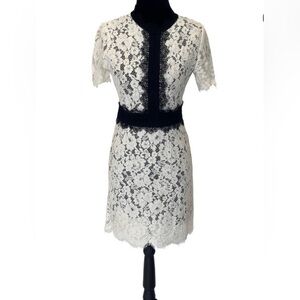 Few Moda Lace Midi Dress Black and White